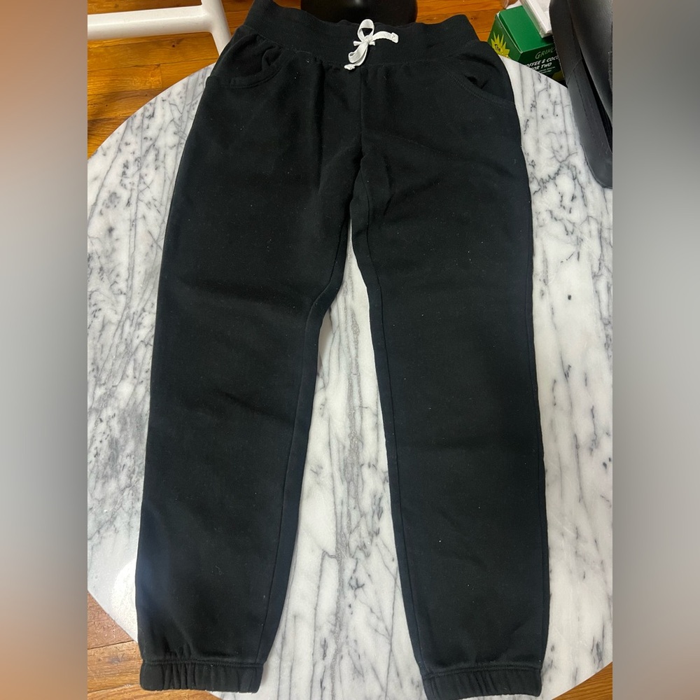 Cat & Jack Black Joggers with White Drawstring
